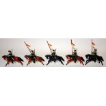 Britains set 136, Russian Cossacks SECOND VERSION, (VG-G, officer arm missing, two arms loose)