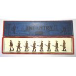 Britains set 160, Territorial Infantry with officer in original Whisstock box (VG, box G) 1930 (8)