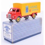 Dinky boxed 923 Big Bedford Heinz van, red cab and chassis, yellow back and hubs, grey tyres,