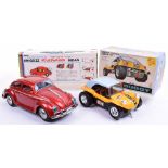 Bandai (Japan) 4084 Kingsize Volkswagen Beetle/Sedan Tinplate Car, battery operated, fully