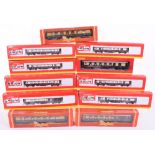 Eleven Hornby OO Gauge Pullman Coaches Boxed, R.233 Pullman Coach Brake, 2 x R.233 Pullman Coach 1st