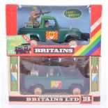 Two Britains Land Rover Models,9782 Military Land Rover Short Wheel base and 9780 Military Land