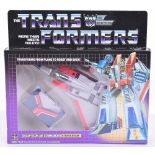 Boxed Hasbro G1 Transformers Deception Air Commander ‘Starscream’ 1984 issue, transforms from