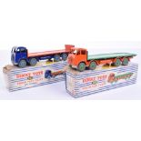 Dinky two boxed Foden trucks, both 2nd type, 903 Foden flat truck with tailboard blue cab and