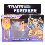 Boxed Hasbro G1 Transformers Headmaster ‘Weirdwolf’ 1986 issue, transforms from wolf to robot and