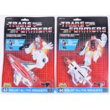 Two Original Carded Hasbro G1 Transformers, A3 Aerialbot ‘Fireflight’ and A4 Aerialbot ‘Slingshot,