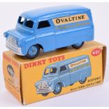 Dinky Toys 481 Bedford 10cwt Van ‘Ovaltine’ blue body/wheel hubs, in excellent condition, with a