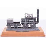 Bachmann 175 year model of Locomotion 1, the metal model on display track on wooden base with