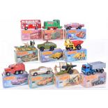 Ten Matchbox Superfast 1:75 series boxed, 4 57 Chevy, 16 Badger, 16 Pontiac Firebird, 17 Daimler