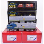 Weaver 0 gauge Delaware & Hudson FA-2 Diesel locomotive A-unit and B-unit and rolling stock,