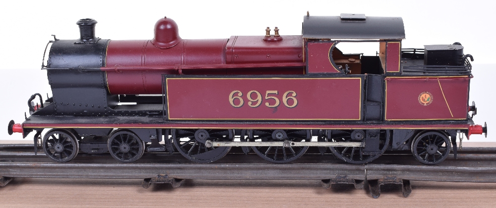 Scratch/kit built 0 gauge 4-6-2 LMS tank engine, brass two-rail electric locomotive No.6956 with - Image 2 of 3