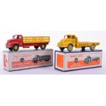 Dinky boxed two Leyland lorries, 533 Leyland Cement wagon, yellow Portland Cement, excellent, box