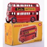 Dinky 291 London Bus Exide Batteries, red, route 73 in original box, good some small chips, box good