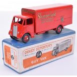 Boxed Dinky Supertoys 514 ‘Slumberland’ Guy Van, red 1st type cab/body/ridged wheel hubs, complete