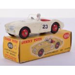 Dinky boxed 109 Austin-Healey ‘100’ sports, cream, red interior and hubs, RN23, correct colour