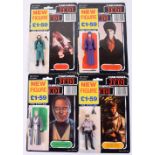 4 x Vintage Star Wars Last 17 Action Figures with Palitoy / General Mills Tri-Logo Card Backs,