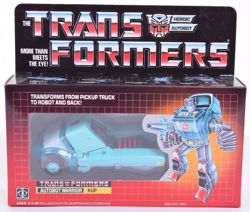 Boxed Hasbro G1 Transformers Autobot Warrior ‘KUP’ 1986 issue, transforms from pickup truck to robot