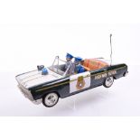 Nomura (Japan) Large scale Battery operated Police Command Car, in green and white bodywork finish