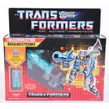 Boxed Hasbro G1 Transformers Headmaster ‘Brainstorm’ 1986 issue, transforms from jet to robot and