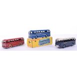 Dinky boxed 282 Duple Roadmaster coach, dark blue, silver coachlines and light blue hubs in