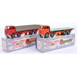 Dinky two boxed Foden trucks, both 2nd type, 901 Foden Diesel 8-wheel wagon red cab, chassis and