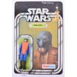 Palitoy Star Wars Walrus Man Vintage Original Carded Figure, 3 ¾ inches mint, with mint bubble on