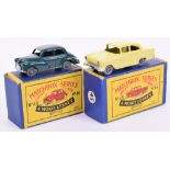 Two Boxed Matchbox Moko Lesney Models,45a Vauxhall Victor, lemon body, metal wheels and 46a Morris