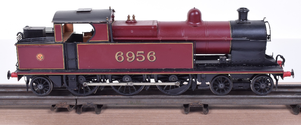 Scratch/kit built 0 gauge 4-6-2 LMS tank engine, brass two-rail electric locomotive No.6956 with