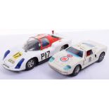 Bandai (Japan) Ford GT Tinplate Car, battery operated, fully working, grey body, with tin-printing