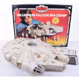 Vintage Star Wars Empire Strikes Back Palitoy Boxed Millennium Falcon Spaceship, complete with the