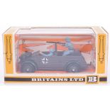 Britains 9783 Boxed German Kubelwagon Scout Car,figures complete with helmet decals, in mint boxed