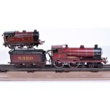 Two Bing locomotives, c/w 0-6-0 LMS tank engine 47480 maroon lined livery, fair condition and a Bing