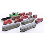 Lionel and Marx locomotives and rolling stock, Lionel 1656 0-4-0 locomotive and bogie tender, good