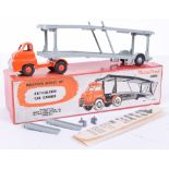 Scarce Morestone Bedford Articulated Car Transporter, orange cab, grey trailer, complete with two