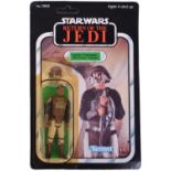 Vintage Star Wars Return of the Jedi Lando Calrissian Skiff Guard Carded Action Figure, produced