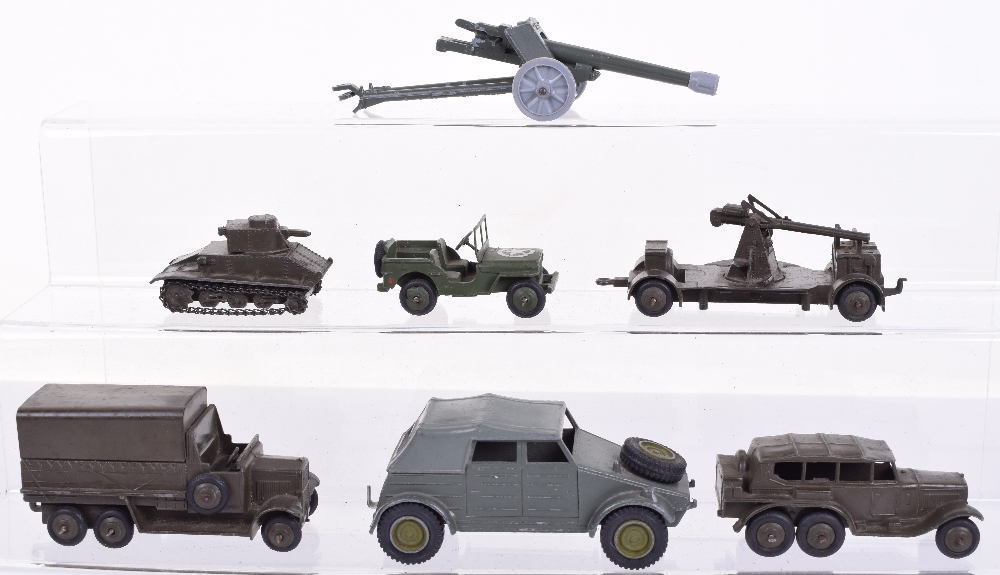 Dinky Toys Military Models, 151b six wheeled Army covered wagon,152a Light Tank (complete with - Image 2 of 2