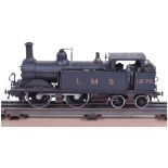 0 gauge kit built 0-4-4 LMS tank engine No.1275, two-rail electric, well detailed model with