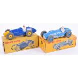 Two Boxed Dinky Toys Racing Cars,23H (234) Ferrari Racing Car,dark blue body, yellow nose/wheel