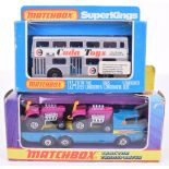 Two Matchbox Superkings Boxed Models K-15 Superkings The Londoner Bus ‘Cada Toys’ silver body,