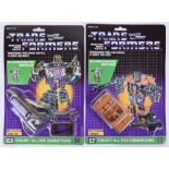 Two Original Carded Hasbro G1 Transformers, C2 Combaticon Swindle 4-WD vehicle and C3 Combaticon ‘