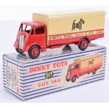 Dinky boxed 917 Spratts Guy van, red cab, chassis and hubs, red/cream back, good condition some