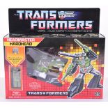Boxed Hasbro G1 Transformers Headmaster ‘Hardhead’ 1986 issue, transforms from tank to robot and