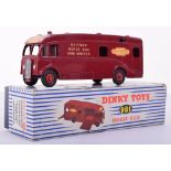 Dinky boxed 981 British Railways Horse box, maroon, red hubs, excellent, few very minor chips, box