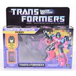 Boxed Hasbro G1 Transformers Headmaster Deception ‘Fangry’ 1987 issue, transforms from wolf to robot