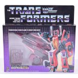 Boxed Hasbro G1 Transformers Deception ‘Thrust’ 1985 issue, transforms from plane to robot and