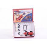 Boxed Schuco Grand Prix Racer 1075 Re-issue Set, clock work tinplate racing car, in mint boxed