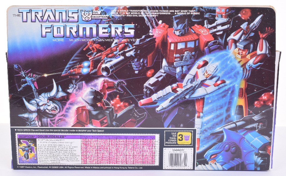 Boxed Hasbro G1 Transformers Powermaster Mercenary ‘Doubledealer’ 1987 issue, transforms from - Image 2 of 2