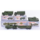 Dinky boxed Military vehicles, 660 Tank Transporter, box with inner packing, 651 Centurion tank, 622