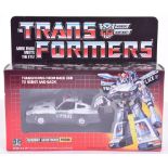 Boxed Hasbro G1 Transformers Autobot Strategist ‘Prowl’ 1984 issue, transforms from police car to