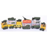 Dinky boxed Military vehicles, 697 25-Pounder Field gun set, good to excellent, box good, 2x622 10-